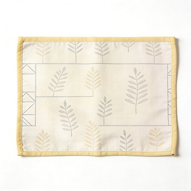 Leaf Print Bordered Placemat