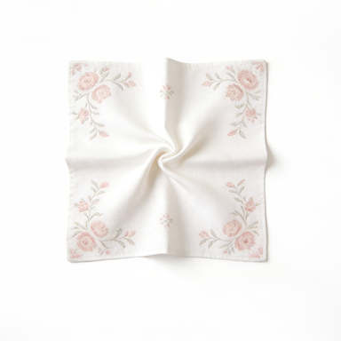 Embroidered Floral Cotton Napkin