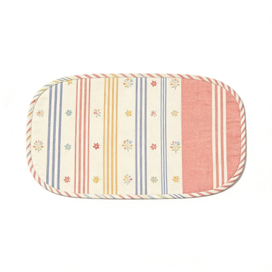 Pastel Stripe & Floral Oval Placemat