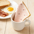 Pink Plaid Weave Floral Napkin
