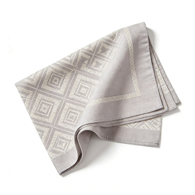 Geometric Pattern Linen-Blend Napkin