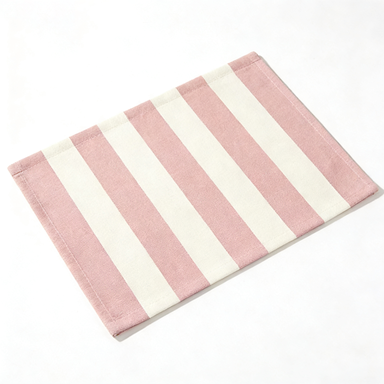 Pink & White Wide Stripe Placemat