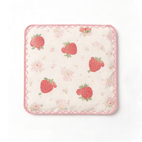 Strawberry Print Square Coaster