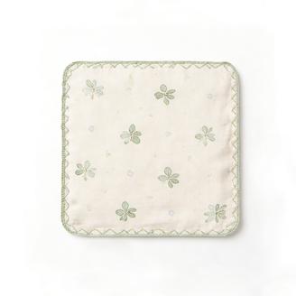 Green Clover Embroidered Coaster