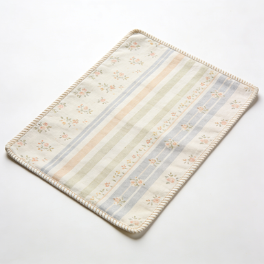 Vintage Floral & Stripe Rectangular Placemat