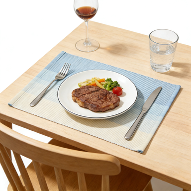Blue Ombre Ribbed Placemat