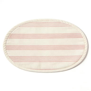 Pink & White Stripe Oval Placemat