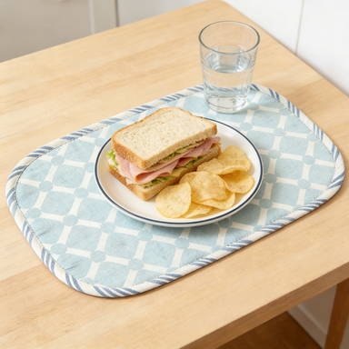 Baby Blue Geometric Placemat