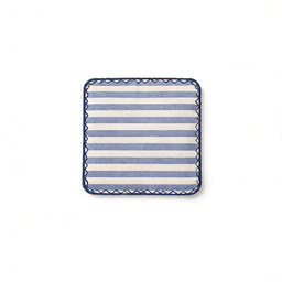 Navy Stripe Round Coaster
